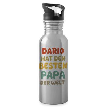 Baby Dario - Trinkflasche mit integriertem Trinkhalm - Lightsilver - Rechts