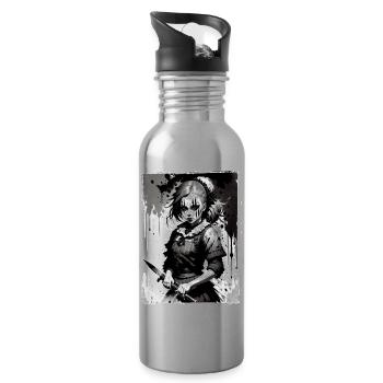 Mad Maud - Water bottle with straw - silver - Right