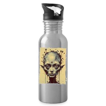 Alienation - Water bottle with straw - silver - Right