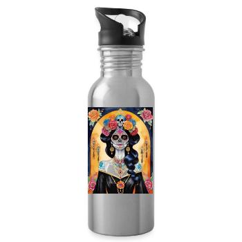 LA CATRINA DELUXE - Gourde avec paille intégrée - argent clair - Droite