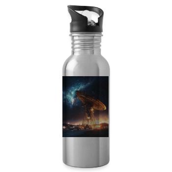 Perdu dans l’espace 1 4 - Gourde avec paille intégrée - argent clair - Droite
