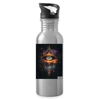 The ThirdEye - Trinkflasche mit integriertem Trinkhalm - Lightsilver - Rechts