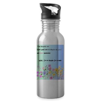 Alices Kapitel - Trinkflasche mit integriertem Trinkhalm - Lightsilver - Rechts