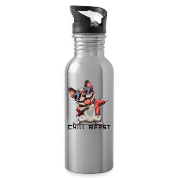 Bulldog Bête Chill - Gourde avec paille intégrée - argent clair - Droite