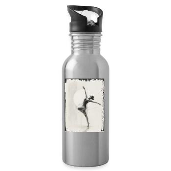 Dancer Tänzerin - Water bottle with straw - silver - Right