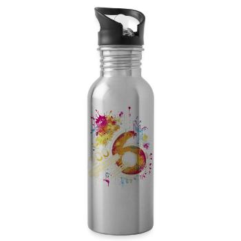 2006 Jubiläum Limited Edition Geburtstag - Trinkflasche mit integriertem Trinkhalm - Lightsilver - Rechts