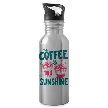Ambiances Sunshine Iced Coffee - Gourde avec paille intégrée - argent clair - Droite
