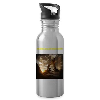 Mir reicht's! - Trinkflasche mit integriertem Trinkhalm - Lightsilver - Rechts
