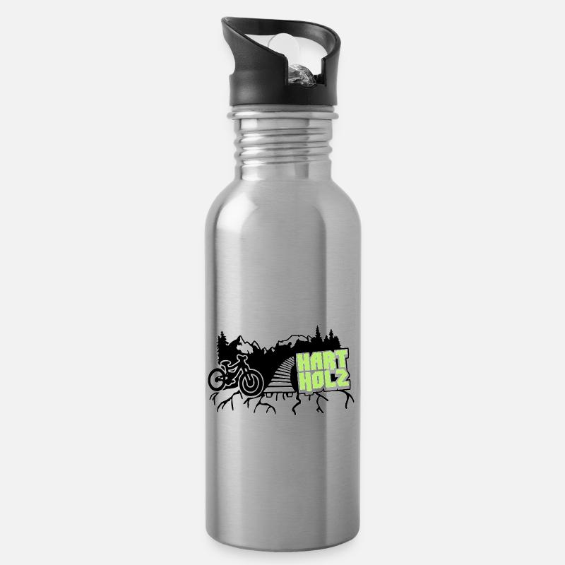 HARDWOOD Freeride - Water bottle with straw - silver