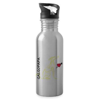 Galgopapa - Water bottle with straw - silver - Right