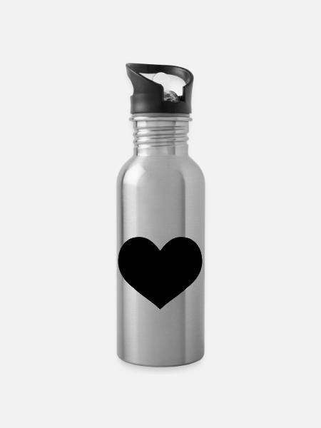 amor - Gourde avec paille intégrée - argent clair