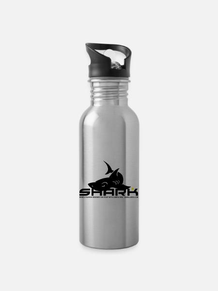 shark-sixmilliards.com - Gourde avec paille intégrée - argent clair