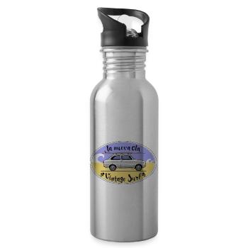 Vintage Surf - Trinkflasche mit integriertem Trinkhalm - Lightsilver - Rechts