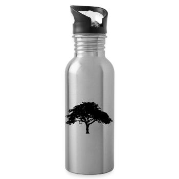 arbre - Gourde avec paille intégrée - argent clair - Droite