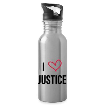 Judge / Justice / Juge / Richter / Law / Lawyer - Water bottle with straw - silver - Right