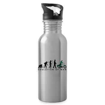 Evolution des Mannes Motorrad-Polizist 09 2016 - Trinkflasche mit integriertem Trinkhalm - Lightsilver - Rechts
