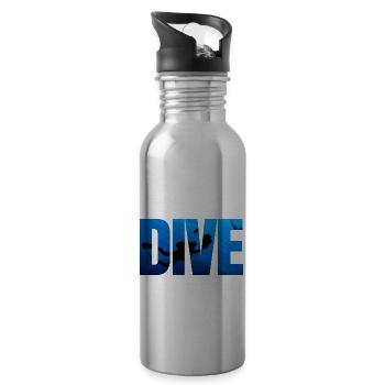 Sports Diving Suit Diving Goggles Diver - Water bottle with straw - silver - Right