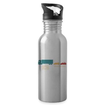 Lkw Fahrer - Trinkflasche mit integriertem Trinkhalm - Lightsilver - Rechts