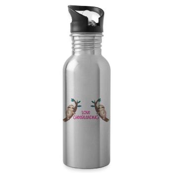 Either You Love Cheer Leading Or You Are Wrong Gym - Trinkflasche mit integriertem Trinkhalm - Lightsilver - Rechts