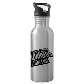 What Winners Look Like - Trinkflasche mit integriertem Trinkhalm - Lightsilver - Rechts