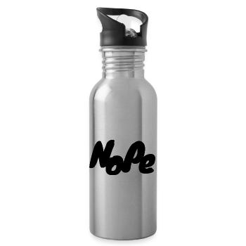 NoPe - Trinkflasche mit integriertem Trinkhalm - Lightsilver - Rechts