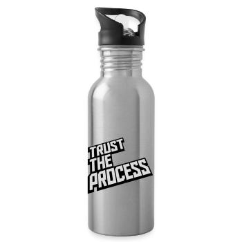 trust the process Quote - Water bottle with straw - silver - Right