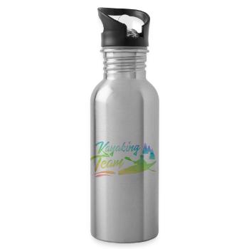 Team Graphic Kayaking Kayak Canoe Rowing Rower Pad - Trinkflasche mit integriertem Trinkhalm - Lightsilver - Rechts