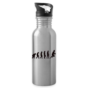 Rugby Team Rugby Coach Gift Rugby Player - Water bottle with straw - silver - Right