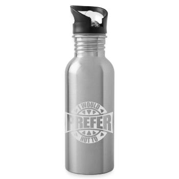 I prefer not to - Water bottle with straw - silver - Right