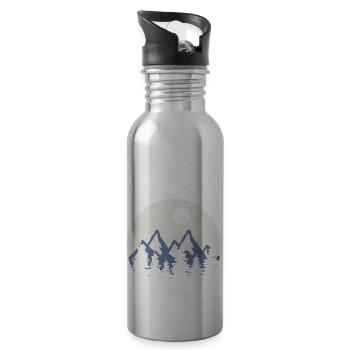Travel - Trinkflasche mit integriertem Trinkhalm - Lightsilver - Rechts