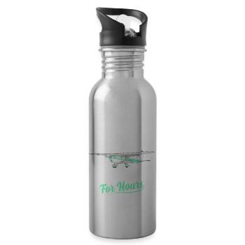 A Skilled Pilot Can Keep It Up For Hours Aviation - Trinkflasche mit integriertem Trinkhalm - Lightsilver - Rechts