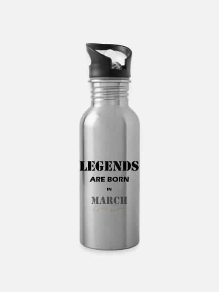 Mars Legends Cadeau noir - Gourde avec paille intégrée - argent clair
