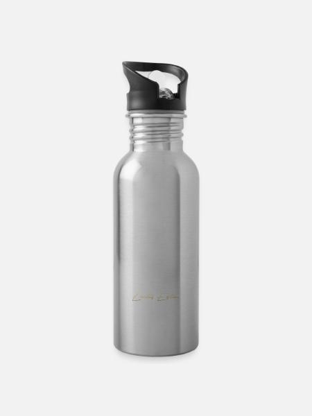May Legends Gift white - Water bottle with straw - silver
