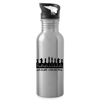 Reallife - Gute Grafik, schlechte Story - Trinkflasche mit integriertem Trinkhalm - Lightsilver - Rechts