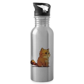 KITTEN - Trinkflasche mit integriertem Trinkhalm - Lightsilver - Rechts