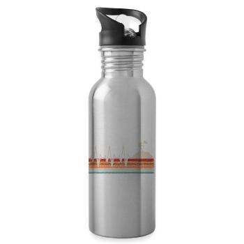 Astronaut Heartbeat - Water bottle with straw - silver - Right