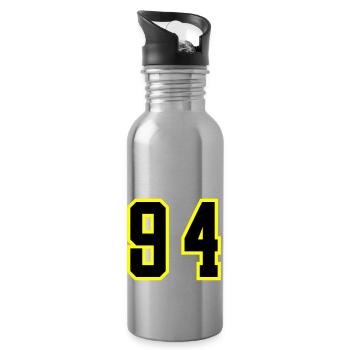 94 Number Jersey - Water bottle with straw - silver - Right