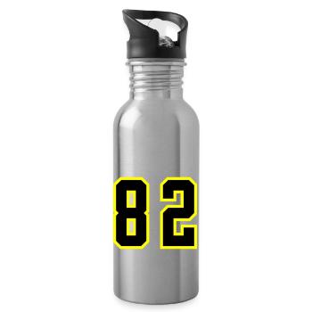 82 Zahl Trikot - Trinkflasche mit integriertem Trinkhalm - Lightsilver - Rechts