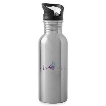Synchronschwimmen Team Artistic Swim - Trinkflasche mit integriertem Trinkhalm - Lightsilver - Rechts