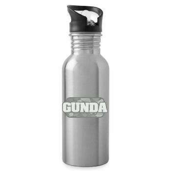 Gunda - Trinkflasche mit integriertem Trinkhalm - Lightsilver - Rechts