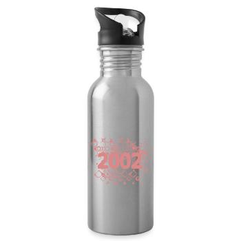 2002 - Trinkflasche mit integriertem Trinkhalm - Lightsilver - Rechts