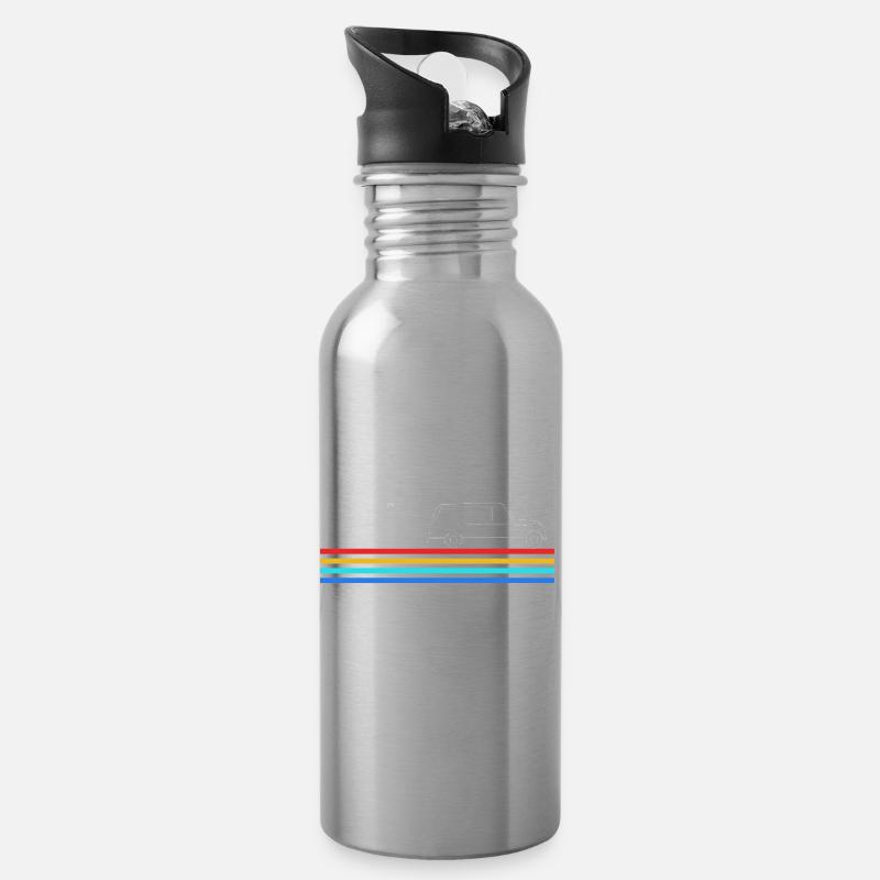 Bestattung Bestatter Evolution - Trinkflasche mit integriertem Trinkhalm - Lightsilver