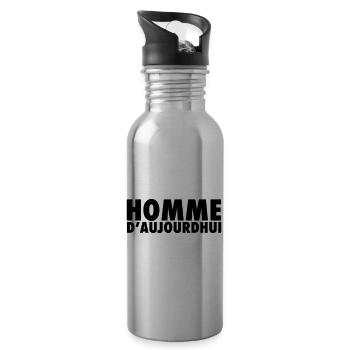 Homme D’aujourd’hui - Style Masculin Moderne - Gourde avec paille intégrée - argent clair - Droite