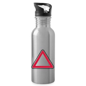 Achtung Tafel - Trinkflasche mit integriertem Trinkhalm - Lightsilver - Rechts