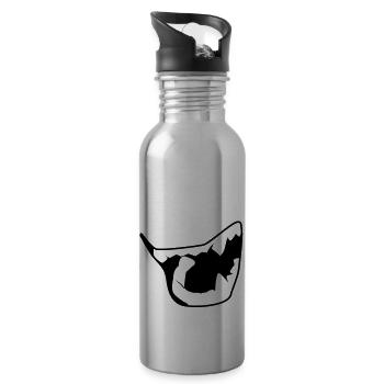 vampire - Water bottle with straw - silver - Right