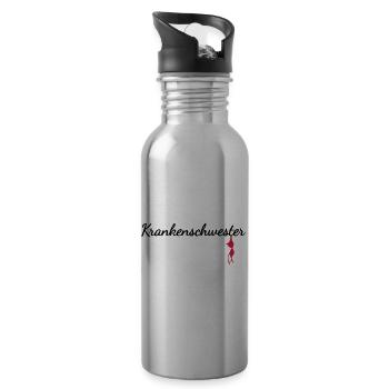 Nurse - Water bottle with straw - silver - Right