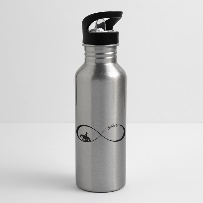 Infinity loop, endless loop, sliding Water bottle with straw