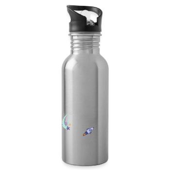 meilleure sœur de l'univers cadeau sœur - Gourde avec paille intégrée - argent clair - Droite