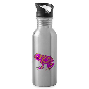 frog - Water bottle with straw - silver - Right