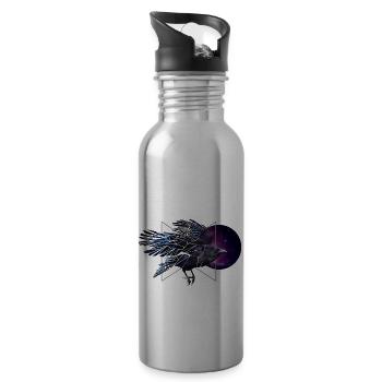 Space Raven - Trinkflasche mit integriertem Trinkhalm - Lightsilver - Rechts
